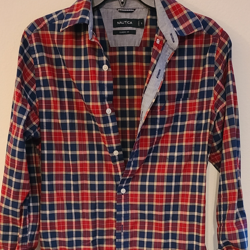 Nautica Red and blue checks casual shirt